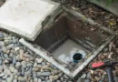 Image of grease trap fixed in the ground